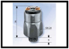 Membrandruckschalter mit Flachstecker; Type: 016640703-1-027