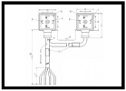 2 Würfelstecker DIN 43650 mit anvulkanisiertem Kabel; Type: CA21 24A3W 524 1500 01