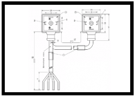 2 Würfelstecker DIN 43650 mit anvulkanisiertem Kabel; Type: CA21 24A3W 524 1500 01