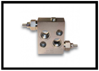 Doppelschockventil aufflanschbar auf OMS; 1/2"; Type: DCM-120-... (frei wählbar)