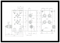 Reihenanschlussplatte NG6-3-fach mit DBV-Bohrung; Type: EM103/338Z