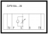 Drosselrückschlagventil NG 10 Zwischenplatte in A/B; Type: D-Z2FS10-...-...-30/V (frei wählbar)