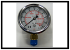 Manometer 100 mm G 1/2" unten p= 0-1000 bar Glyzerin gefüllt